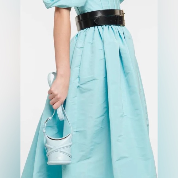 Alexander McQueen The Curve Mini Crossbody Bag Blue NWT - Picture 16 of 16